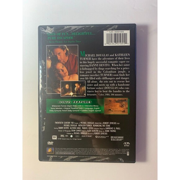 Romancing the Stone DVD Michael Douglas Kathleen Turner - Picture 2 of 3